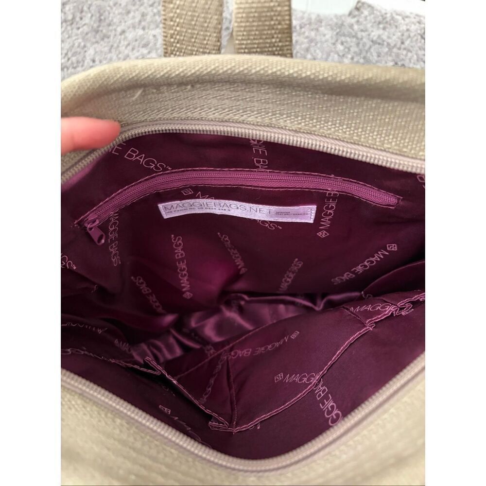 Maggie Bags Recycled Seatbelt Backpack Tan/Beige - Picture 4 of 12